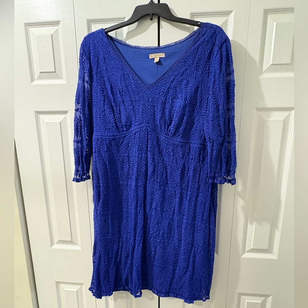 Elegant Blue Long Sleeve Dress